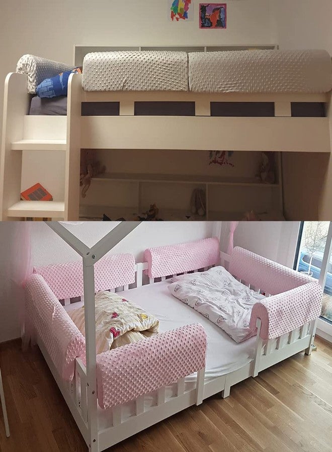 Wonder Space Toddlers' Bed Rail Bumpers Protecter - Children's Bed Guardrail Padding - Anti-Collision | Increased Height | Fall Prevention - Easy InstallEnhanced Safety Mostly Fit (3ft, Pink) - Image 2